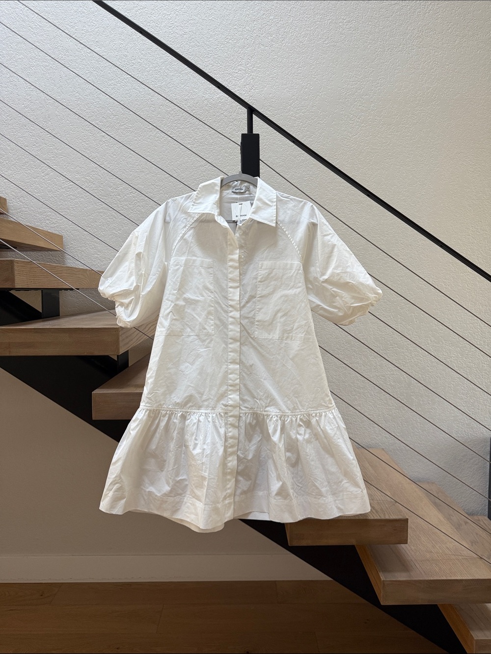 SIMKHAI Classic White Button-Up dress